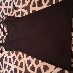 Black Sleeveless Dress with Crisscross Back